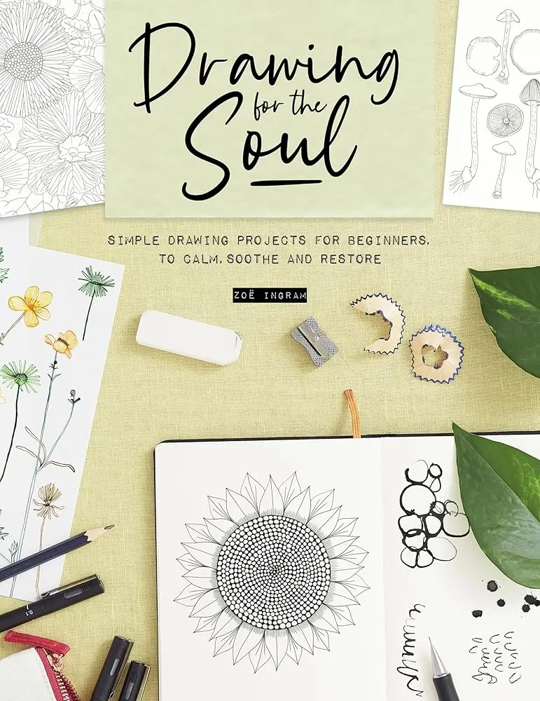 Therapeutic Guided Art Sketchbook for Beginners: Visual Relaxation Guide, Easy Drawing Tips, Calming Activities, Restorative Simple Projects