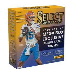2023 Panini Select Draft Picks Football MEGA Box (Purple Lazer Prizms)