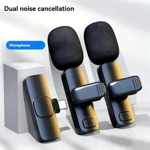 Portable wireless clip microphone suitable for iPhone 15 - 17 series. Excellent sound quality. Ideal for recording and live streaming.