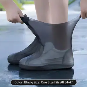 [Deal]Waterproof Outdoor Rain Shoe Covers, Reusable Durable Overshoes for Rain Protection, 2-Pack Latex-Style Flexible Rain Boots for Sneakers and Casual Shoes, Perfect for Travel, Outdoor Walking, Work, and Daily Commute