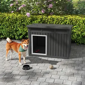 Dog House for Indoor & Outdoor - Weatherproof & Removable Roof, Fits Small to Large Dogs-Best Christmas Gifts. (43.7" L x 34.45"W×7.01"H)