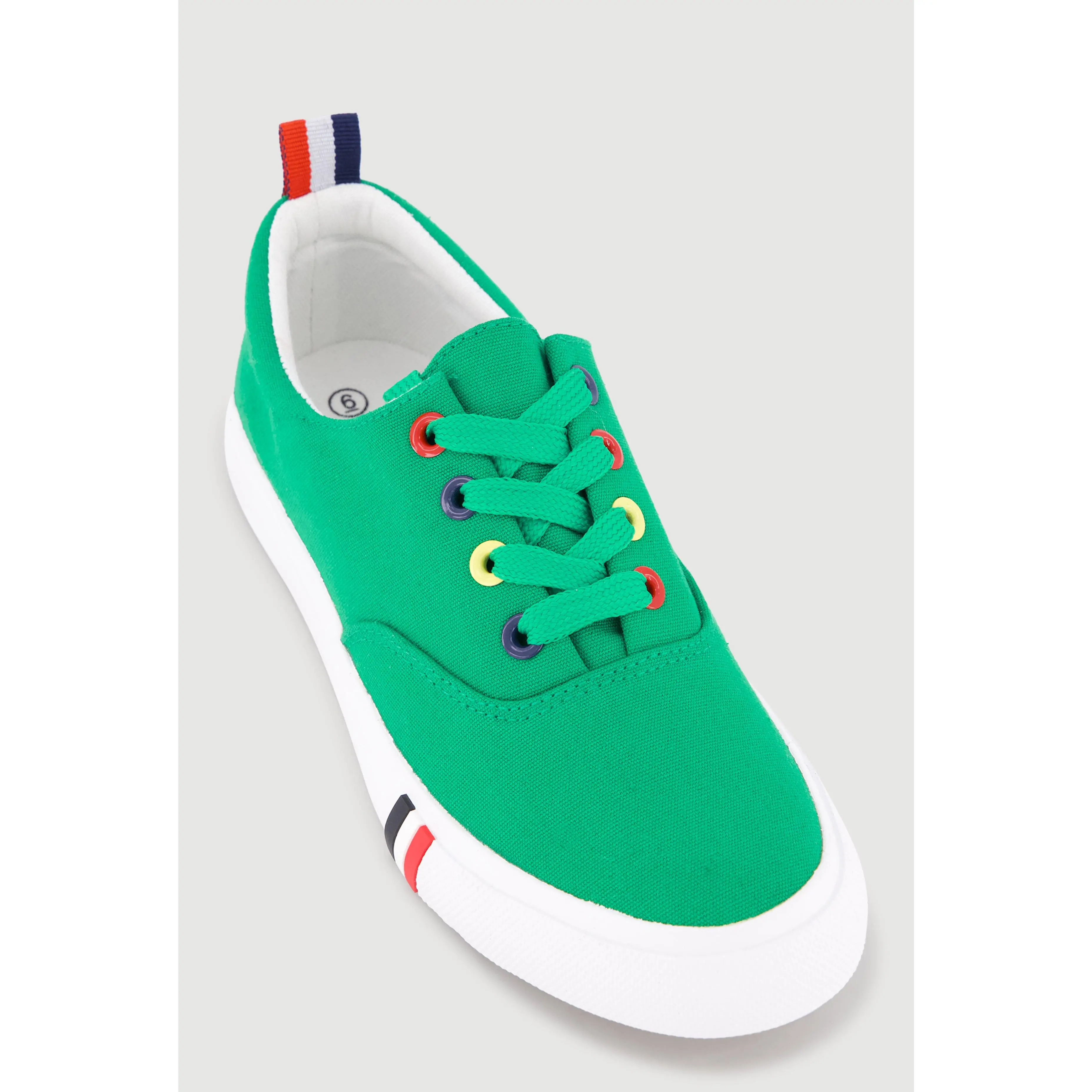 Stripe Detail Canvas Low Top Sneakers