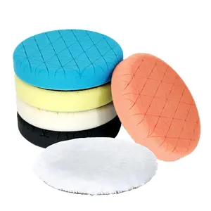 6Pcs 6.5 Inch Buffing Polishing Pads Kit with Sponge and Wool Pads for 6 Inch Backing Plate, for Car Buffer Polisher Cutting Polishing Waxing