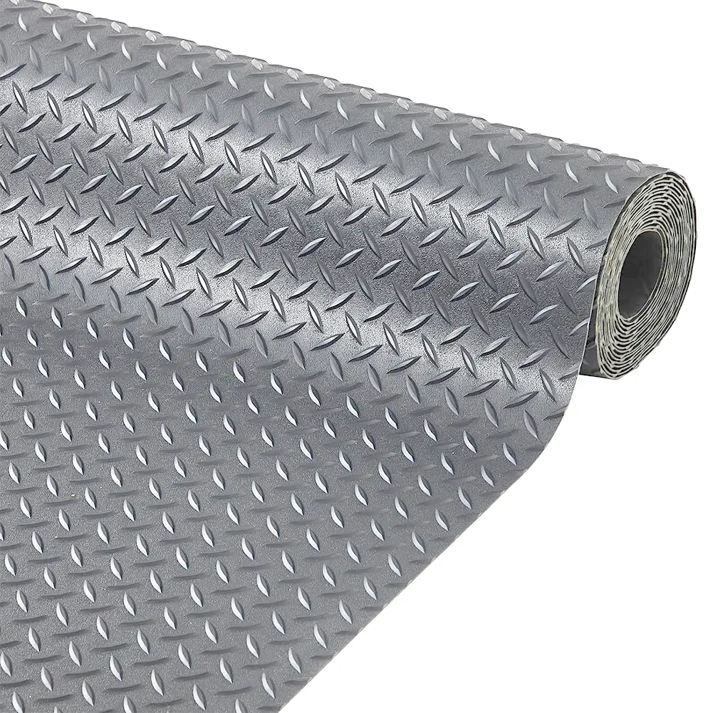 Petgrow 2.8mm Thickened Garage Floor Mat, Custom Size Parking Mat Heavy Duty Non-Slip PVC Floor Protector for Under Car,Golf Cart,Rubber Motorcycle Mat, Large SUVs,MPV, Pickup Truck,Grey