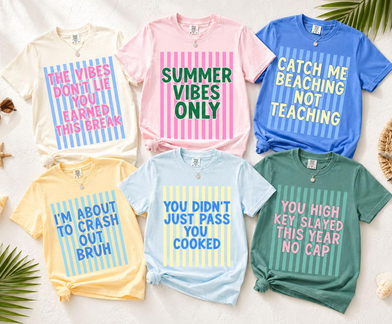 Last Day of School Teacher Shirt, Comfort Colors Teacher Summer Tee, Matching Teacher Team Shirts, End of Year Teacher Gift, Cute School Staff T-Shirt – Squirrel Corner