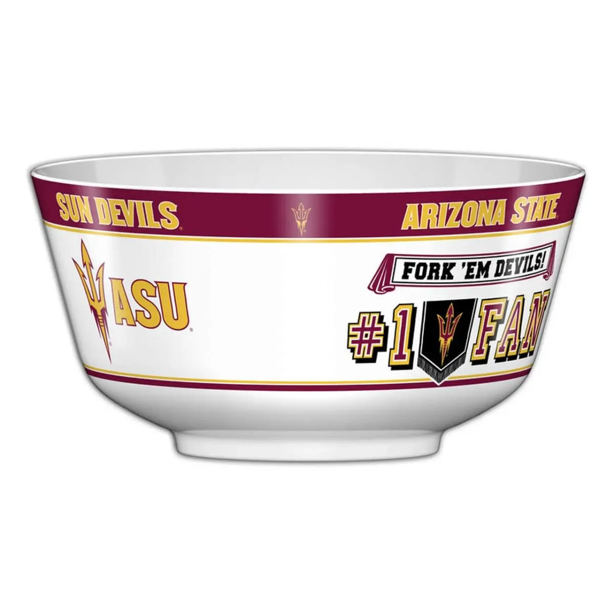 Fremont Die 212 MAIN Melamine Serving Bowl - 11.75x6 in., Bold Graphics, Certified Safe, All Pro Tableware Design, Food Grade Serving Bowls for Parties, Food Grade Bowls