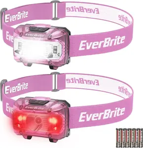 Headlamp, 2 Pack Kids Headlamp with Red Light and Memory Function, Head Lamp for Adults and Kids with 5 Modes, Bright Headlamps for Camping, Running, Christmas Gifts, Batteries Included