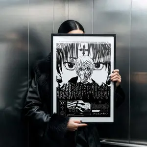 Kurapika - Hunter x Huntrer Poster Unframed, Revenge Theme Anime Decor, HxH Kurapika Illustration, Dark Anime Wall Art Decor