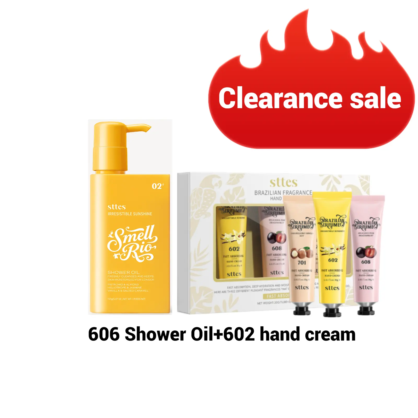 602 shower oil + hand cream $5