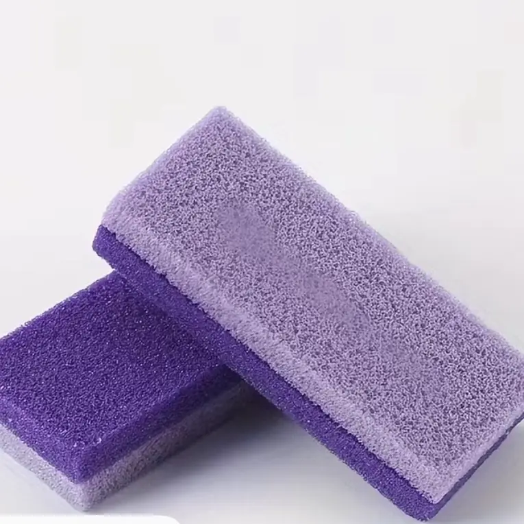 4 Pcs Purple Foot Pumice Stones & Scrubbers Durable Exfoliating Pedicure Tools for Men Women Home Body Cleansing Set