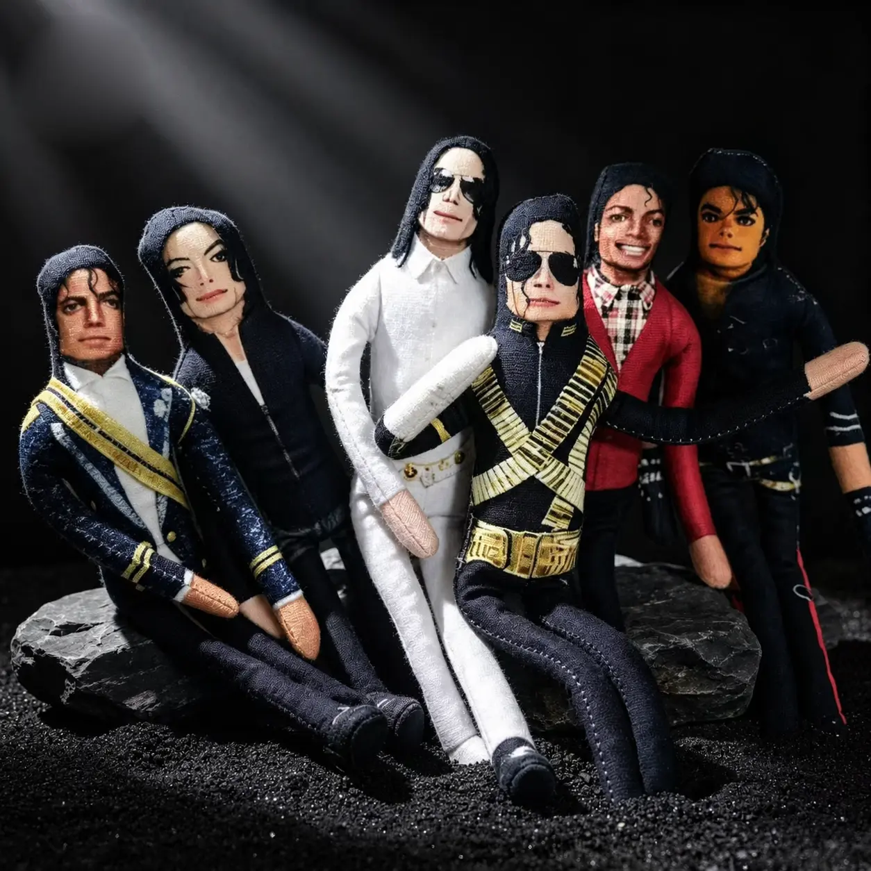 Michael Jackson MJ Poseable Plush Doll, Multi-Jointed Soft Character Toy, Pop Music Collectible, Room Decor, Gift for Fans