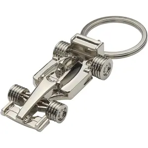 3D F1 Race Car Keychain Fun Accessory , Zinc Heavy Duty Racing Model Keychain, Car Key Ring Present for Father Husband Boyfriends