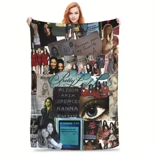 Super Soft Throw Blankets for Home And Office, Featuring a Pretty Little Liars Design with a Flange, Perfect for Portable Use Suitable for beds and sofas can also be given as a gift