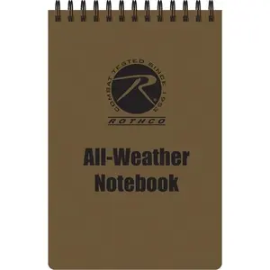 Coyote Brown - All Weather Waterproof Note Pad (4 in. X 6 in.)