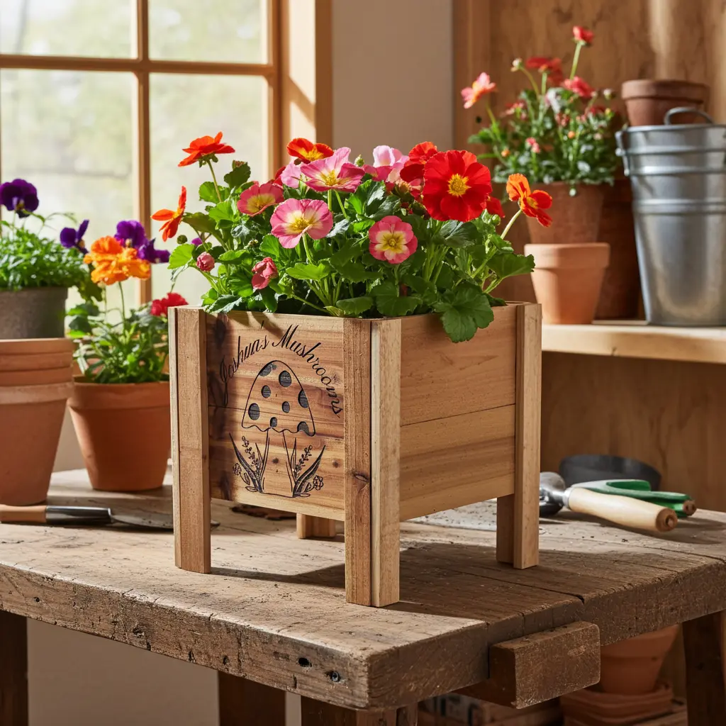 Custom Engrave Personalized Mini Planter Pot – Cedar Wood Plan
