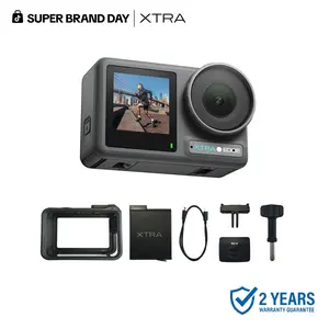 Xtra Edge Action Camera, 1/1.3" Sensor & 4K Cinematic Video, Hyper Stabilization, Waterproof Camera to 52 Ft, 3-Hour Battery, Universal Quick Mount, Vlogging Camera for Adventure Photography