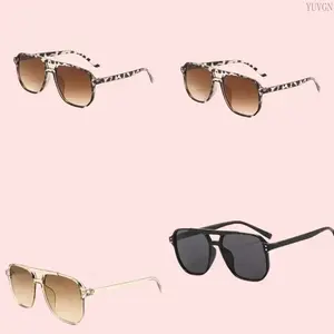 4-Pack Stylish Aviator Sunglasses, Unisex Retro Square Shades with Tortoiseshell & Black Frames, UV-Protected Gradient Lenses, Lightweight Casual Sports Eyewear for Driving, Beach Outings, Stylish Sunglasses
