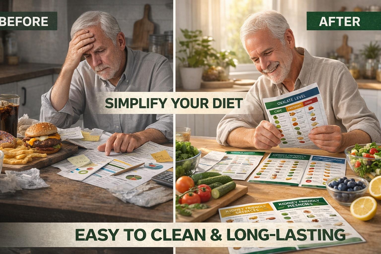 Kidney-Friendly Food Chart Set – 3 Laminated Cards: Eat Avoid Nutrient Guide with Meal Ideas & Simple Recipes Food Guide for Seniors – Durable & Easy to Clean