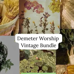 Demeter Worship Vintage Bundle, Vintage Witchcraft Tools, Hellenic Witch Devotee Bundle, Demeter Devotee Worship Kit, Green Witch Kit