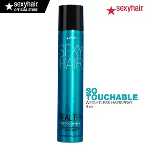 Healthy SexyHair So Touchable Weightless Hairspray 9 oz | Hold Level 3 | Tames Frizz & Flyaways | Lightweight Hair Mist for Soft, Buildable Hold & Shine