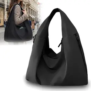 Women's Crossbody Shoulder Tote Bag,Large Capacity Beige Shoulder Bag, Commuter Boho Work Bags, Ladies Purse, Minimalist Casual Tote Bag