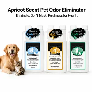 Pet Odor Eliminator Concentrate, Non-Enzymatic Kennel Odor Eliminator for Pet Urine Smell, Carpets, Floors, Cages & Home, Apricot Scent, 16oz Stain and Odor Eliminator