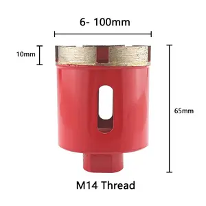 1PC 6-100mm M14 Sintering Core Bit Diamond Hole Saw Masonry Drill Bit Cutting Marble Granite Brick Tile Ceramic Concrete Crown Drill Bits For Power Tools