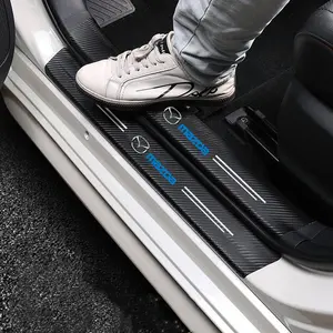 Carbon Fiber Car Sticker Auto Door Trunk Protective Strip Anti Scratch Decal for Mazda 3 bk bl 323 Axela Atenza CX-3 CX-4 CX5 CX-7
