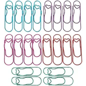 20 count Metal Pen Clips for Notebook, 5-Color Paper Clip Pen Holders for Journal Planner, Carbon Steel Pencil Holder Clip Office School Supplies Planner Accessories