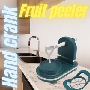 Hand Crank Fruit Peeler +Fruit Divider Corer Cutter Multifunctional Portable Lazy Household Apple Pear Peeler Kitchen Tool Does not apply Stainless Steel