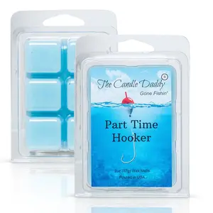The Candle Daddy's Gone Fishin' - Part Time Hooker - Water's Edge Scented Melt- Maximum Scent Wax Cubes/Melts- 1 Pack -2 Ounces- 6 Cubes