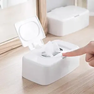 Wet Tissue Box Wet Wipes Dispenser Portable Tissue Box Tissue Holder Cotton Swab Storage Box For Car Home Office Desktop Organizer