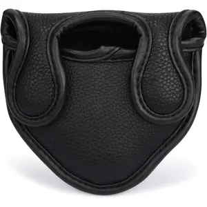 BIG TEETH Small Golf Putter Cover Half Mallet Mini Golf Headcover Club Head Protector Magnetic Closure, Center Shaf & Heel Shafted Putter Headcover