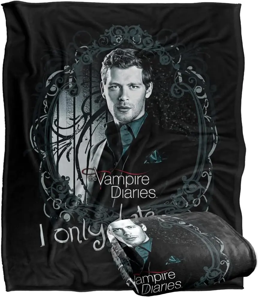 Vampire Diaries Originals Throw Blanket - 50"x60", Silky Touch, Smooth Texture, Man Pattern, Bat Shield, Ideal for Gifts & Birthday Gift Ideas, Home