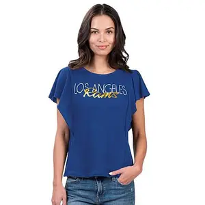 Officially Licensed NFL 4Her Crowd Wave Fashion Top by Glll - Rams