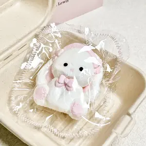 Plush Bunny taba squishy slime squishies tabba squishies kidstoysFood-Grade Silicone Slow-Rising Rebound Squishy Fidget Toys for Stress Relief - Soft Squeeze Toys with Thick Creamy Slime Texture, Handmade Non-Toxic Sensory Toys