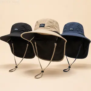 Outdoor Sun Protection Hat - Unisex Summer FishermanHat with Neck Flap | UV-Resistant, Parent-Child Style |Ideal for Camping & Hiking
