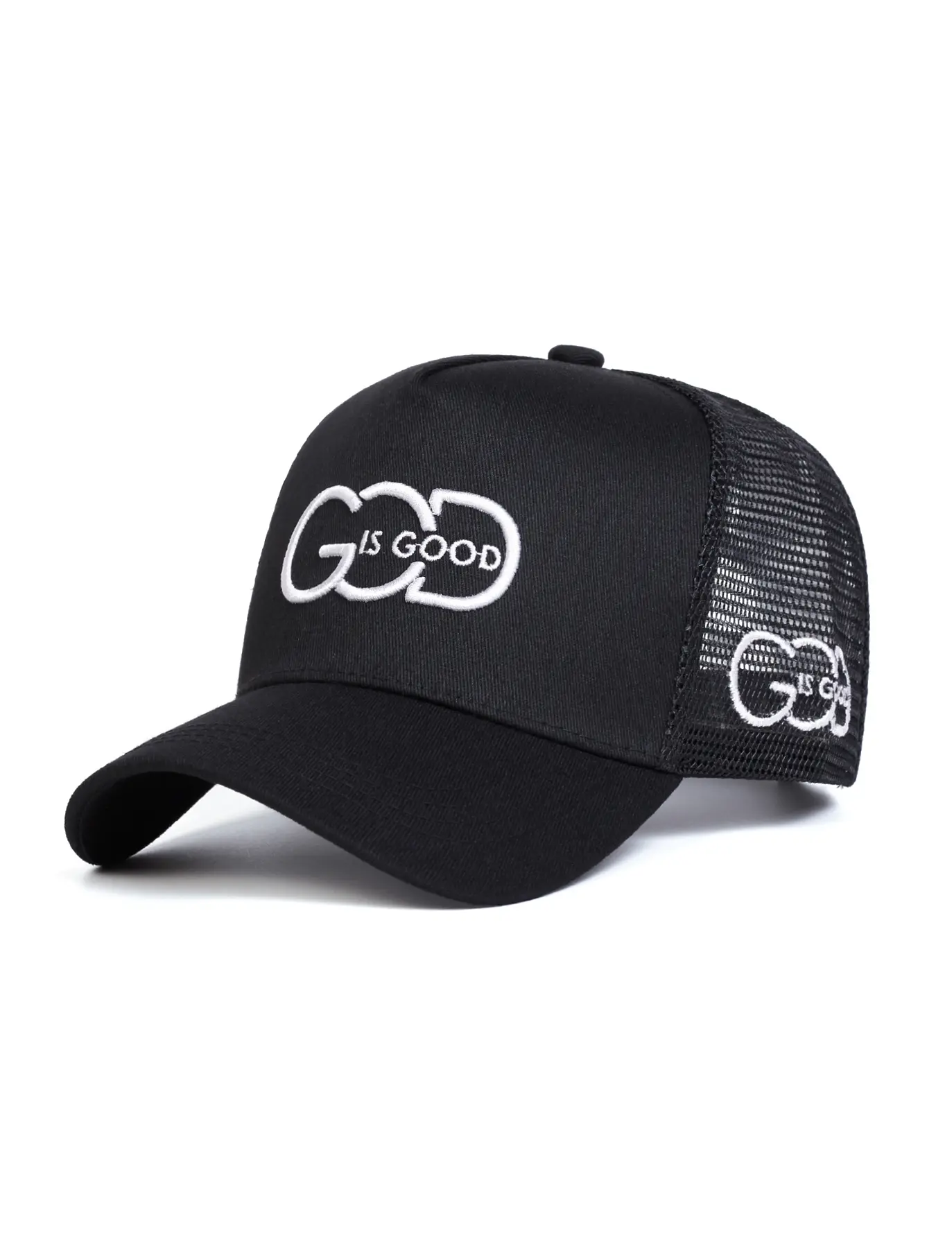 Unisex God Letter Embroidered Baseball Cap, Adjustable Woven Fabric Sun Hat for Outdoor Travel Beach Vacation All Seasons Casual Style