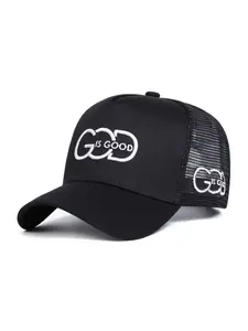 Unisex God Letter Embroidered Baseball Cap, Adjustable Woven Fabric Sun Hat for Outdoor Travel Beach Vacation All Seasons Casual Style