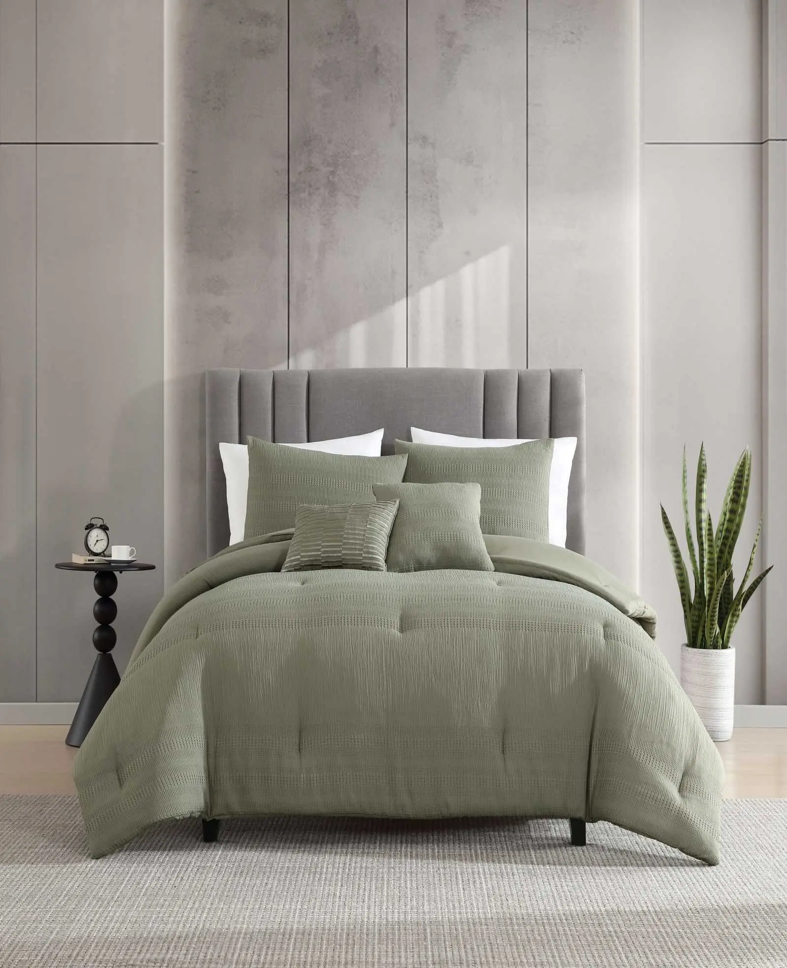 Variegated Waffle Comforter Set
