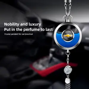 1Pcs Car Perfume Pendant Air Freshener Hanging Perfume Diffuser For Chevrolet Corvette Montana TrailBlazer Silverado Traverse Camaro Suburban Equinox Bolt Cruze Malibu Colorado Trax SS Spark Captiva Onix Spin Impala Cobalt