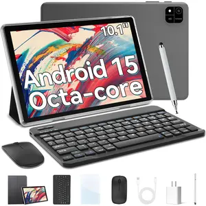 Android 15 Tablet, 10 Inch Tablet, 12GB RAM 64GB ROM 2TB Expandable, Octa-core Processor, 1280 * 800, HD Touch Screen,5.0, 2 in 1 Tablets with Keyboard Case Stylus Android 5G Octa-Core Tablet with Keyboard game tablet camera tablet android  15  tablet