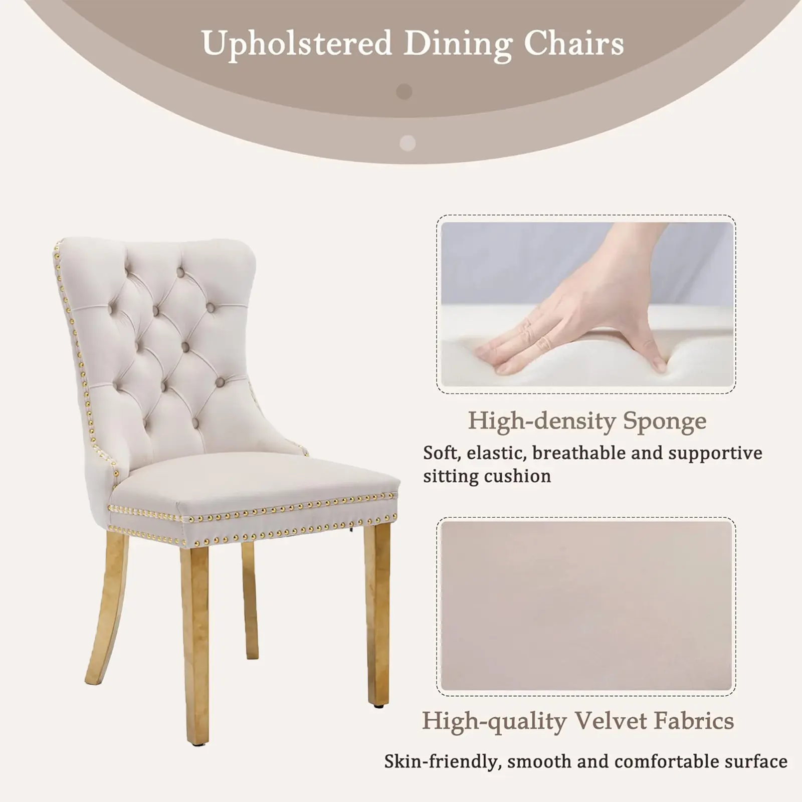 Dining Table Set for 6,Kitchen Table Chairs Set of 6,Modern Rectangular Dining Room Set 63" White Tempered Glass Top with Adjustable Stainless Steel Base,Velvet Upholstered Chairs,Golden Stainless Steel Plating Legs,Suitable for Dining Room,Office,Kitchen Dining Table Set for 6,Kitchen Table Chairs Set of 6,Modern Rectangular Dining Room Set 63" White Tempered Glass Top with Adjustable Stainless Steel Base,Velvet Upholstered Chairs,Golden Stainless Steel Plating Legs,Suitable for Dining Room,Office,Kitchen