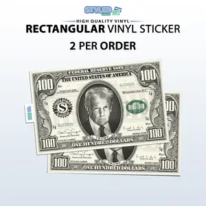 Viral Trump rectangle vinyl sticker - High Quality Vinyl, Original Design, Ideal for Personal Use