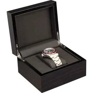 Diplomat Single Black Mahogany Watch Box for Elegant Timepiece Storage