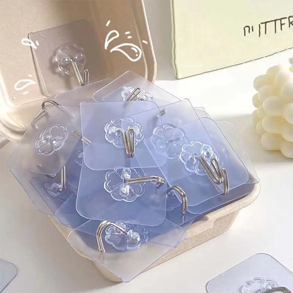 30pcs Self Adhesive Hooks, Multi-Functional Sticky Hooks, Storage Hooks, Room Organization Products, Waterproof Oilproof Design, Ceiling Hooks for Bedroom, Perfect for Bathroom Use, Waterproof Wall Mount