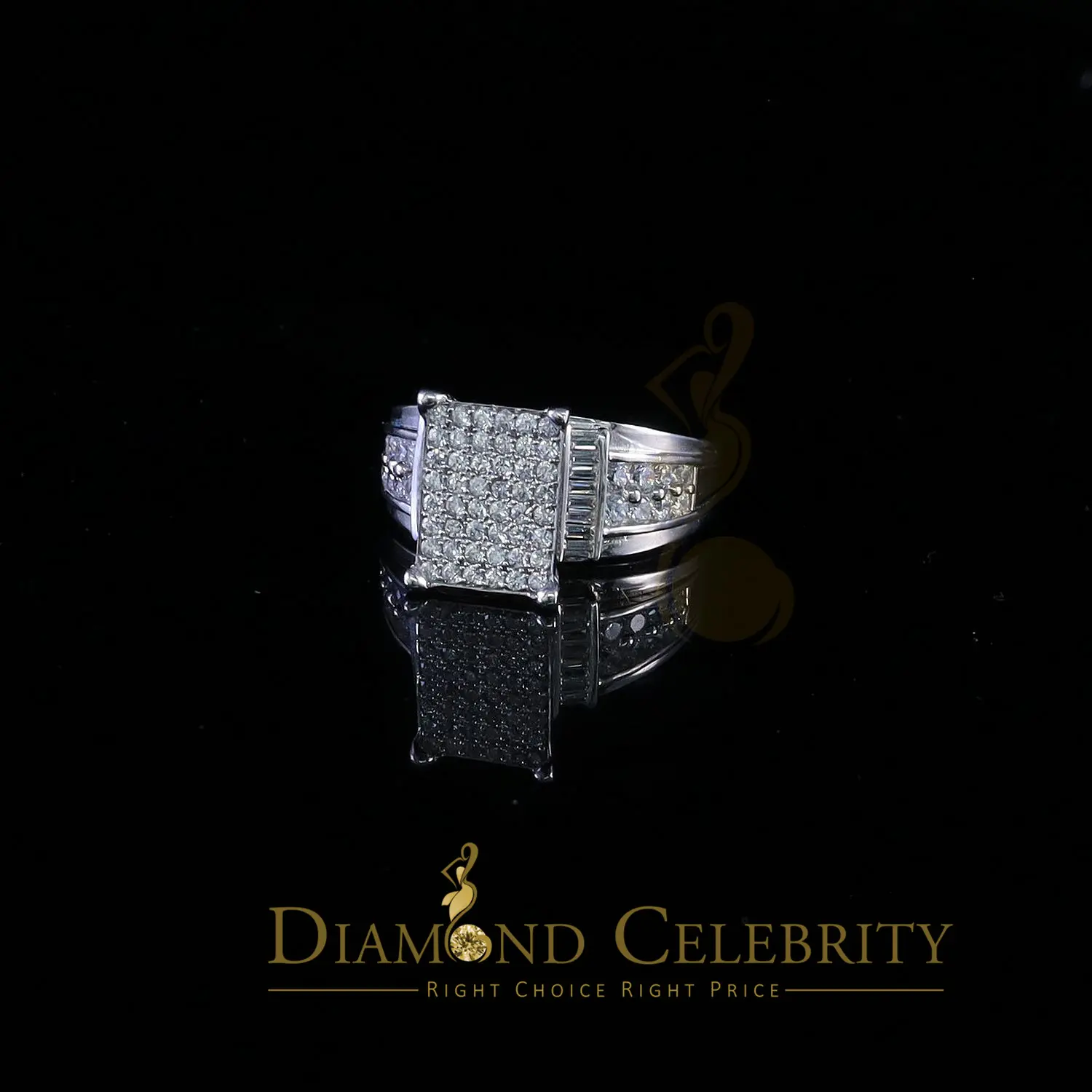 DiamondCelebritees 925 White 2.08ct Cubic Zirconia Silver Cinderella Engagement Women's Ring Size 8
