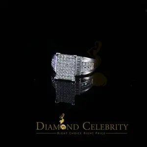 DiamondCelebritees 925 White 2.08ct Cubic Zirconia Silver Cinderella Engagement Women's Ring Size 8