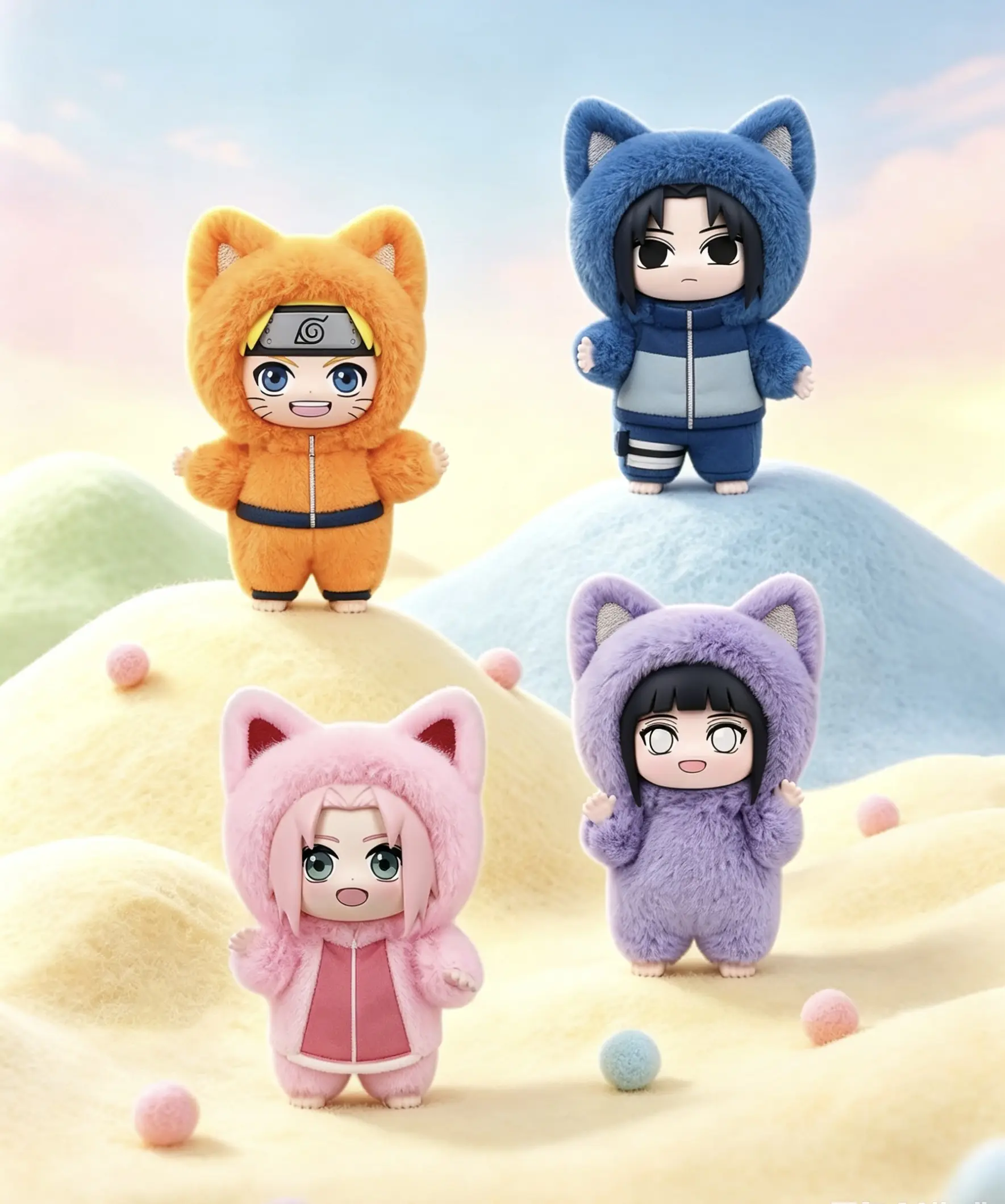 EAKI Naruto Kitten Land Plush Blind Box – Reveal the Secret Cat Design of Your Favorite Shinobi! Each Soft Plush Brings You One Step Closer to a Full Konoha Cat Squad. The Must-Have Summer Surprise for Serious Anime Collectors