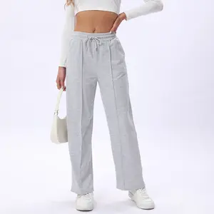 Women's Wide Leg Sweatpants Low Waisted Athletic Comfortable Baggy Workout Pant with Pocket Springfresh